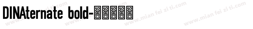 DINAternate bold字体转换